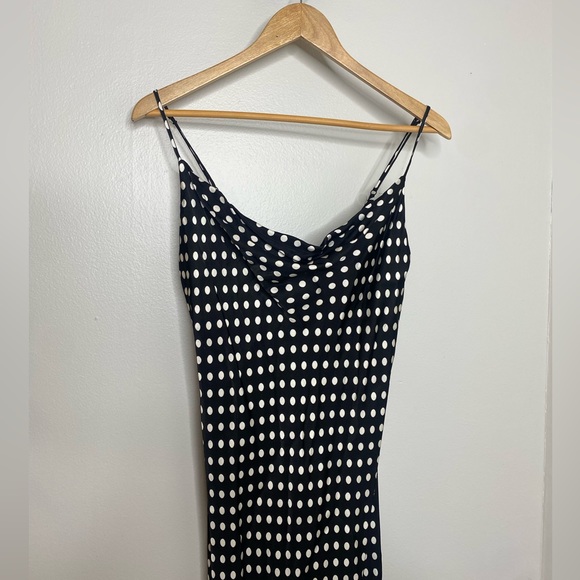 Zara Polka Dot Black Camisole Slip Womens Dress Size S - Picture 6 of 8